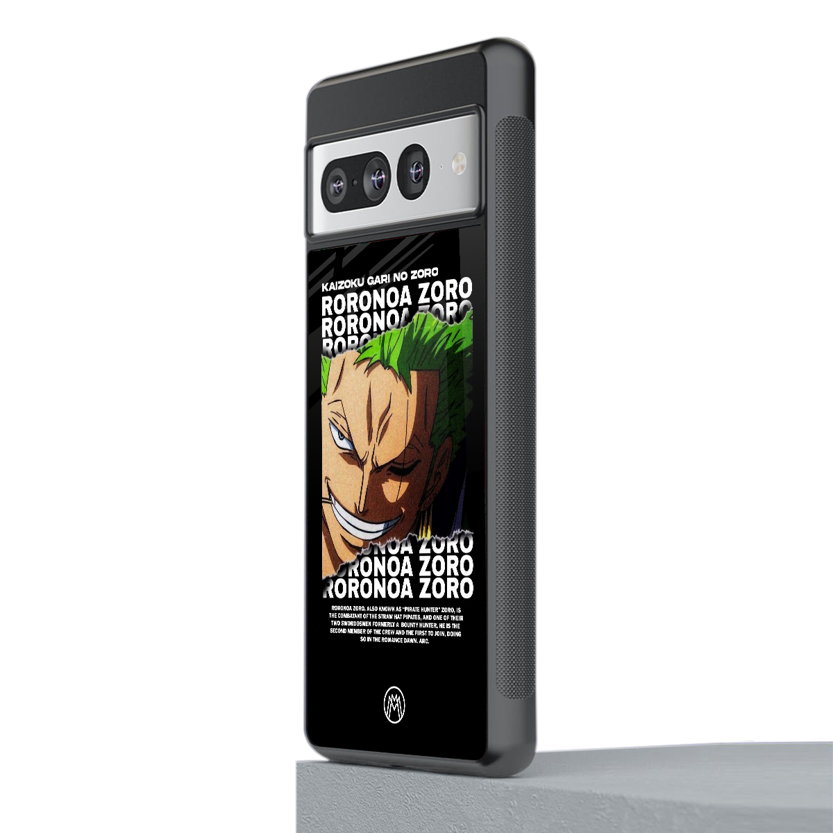 roronoa zoro anime back phone cover | glass case for google pixel 7 pro
