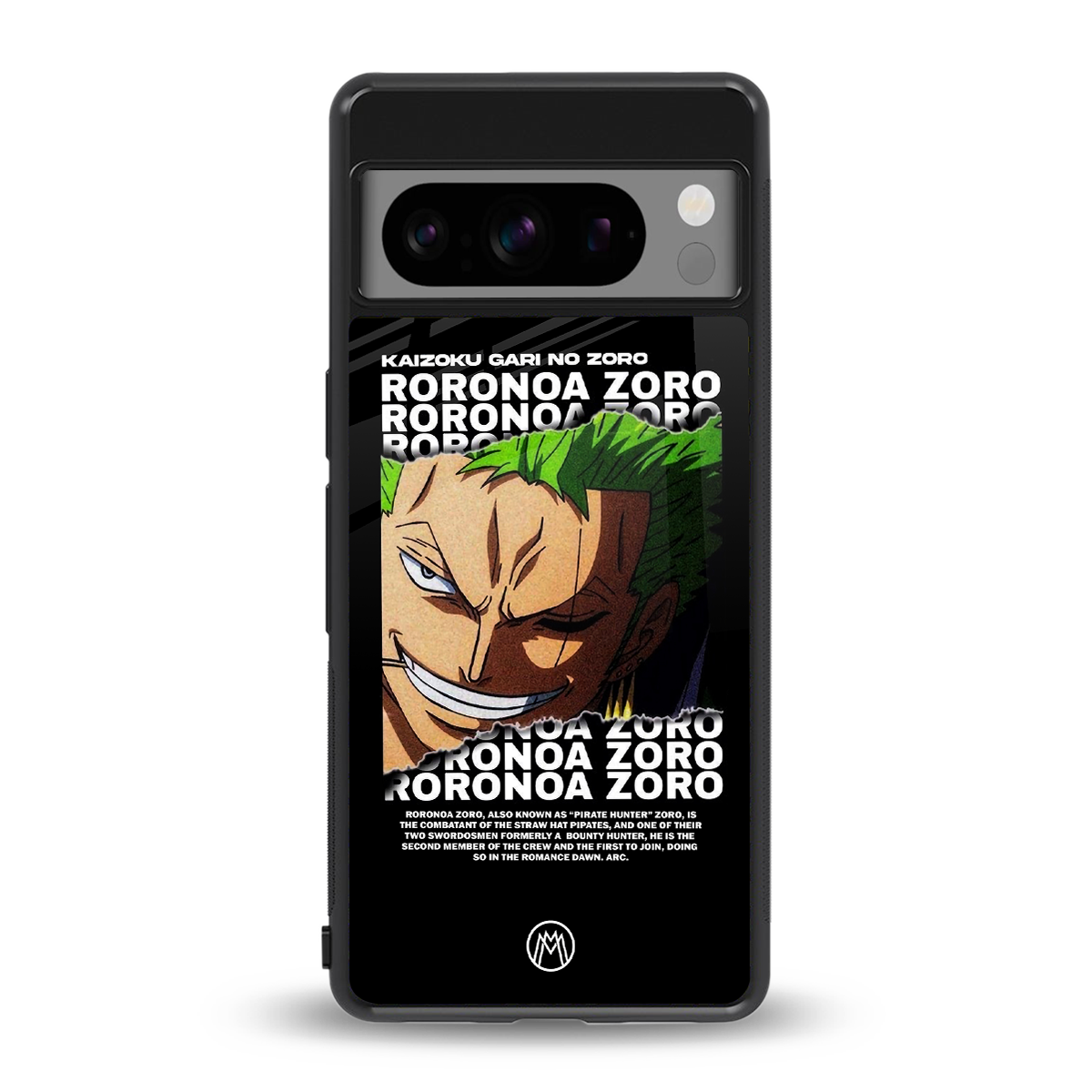 roronoa zoro anime back phone cover | glass case for google pixel 8 pro