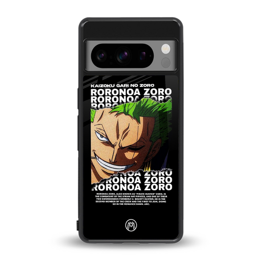 roronoa zoro anime back phone cover | glass case for google pixel 8 pro