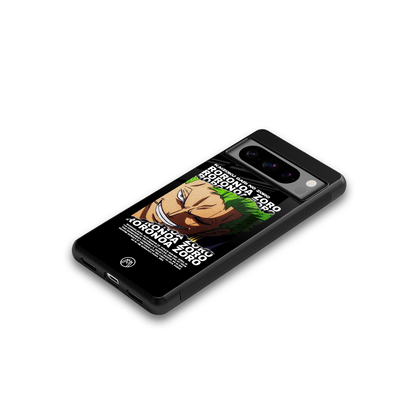 roronoa zoro anime back phone cover | glass case for google pixel 8 pro