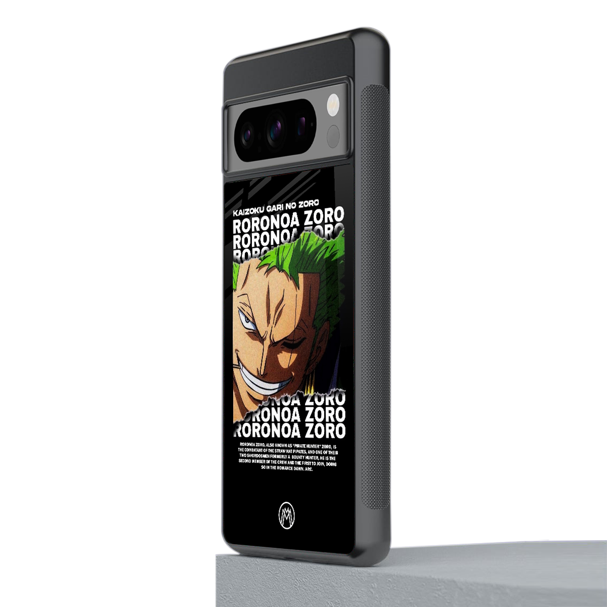 roronoa zoro anime back phone cover | glass case for google pixel 8 pro