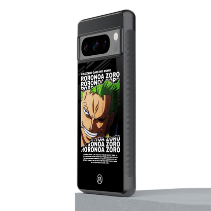 roronoa zoro anime back phone cover | glass case for google pixel 8 pro