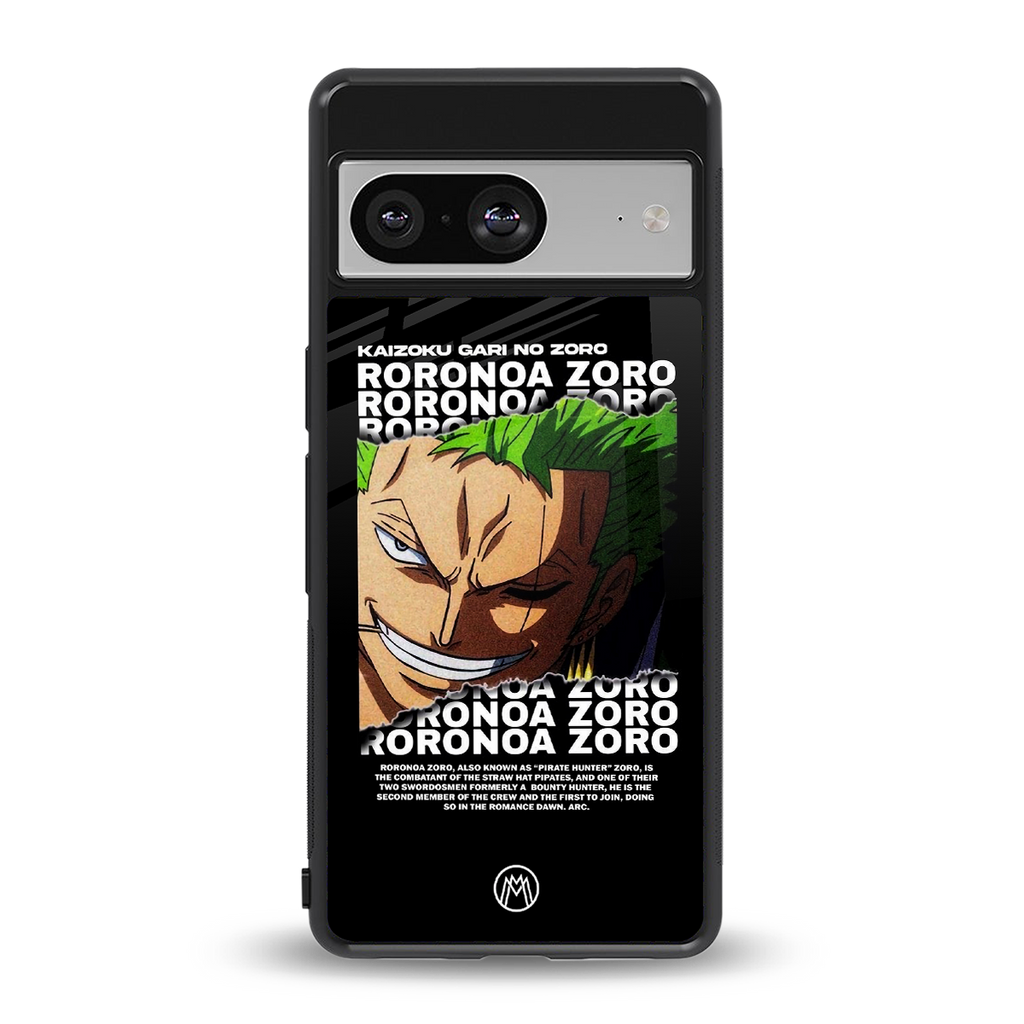roronoa zoro anime back phone cover | glass case for Google Pixel 8