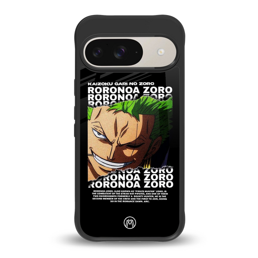 roronoa zoro anime back phone cover | glass case for google pixel 9