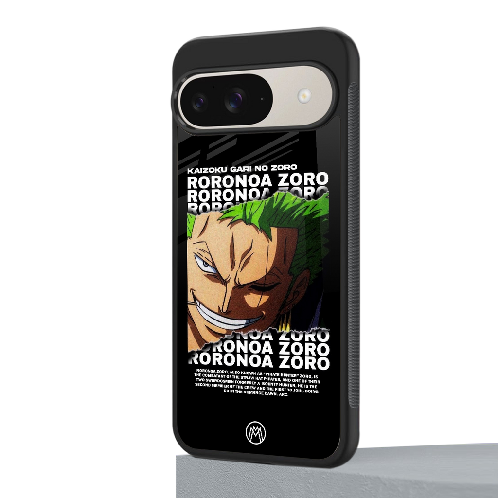roronoa zoro anime back phone cover | glass case for google pixel 9