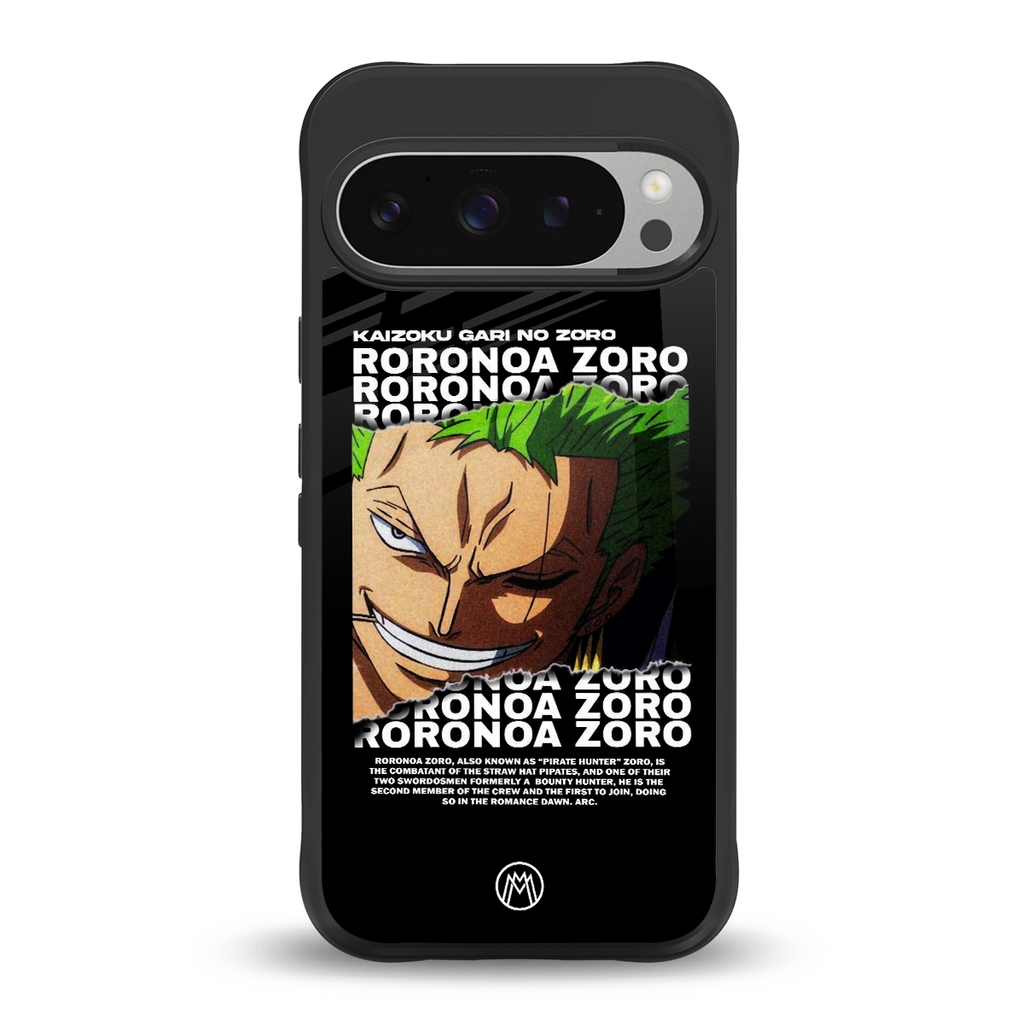 roronoa zoro anime back phone cover | glass case for google pixel 9 pro