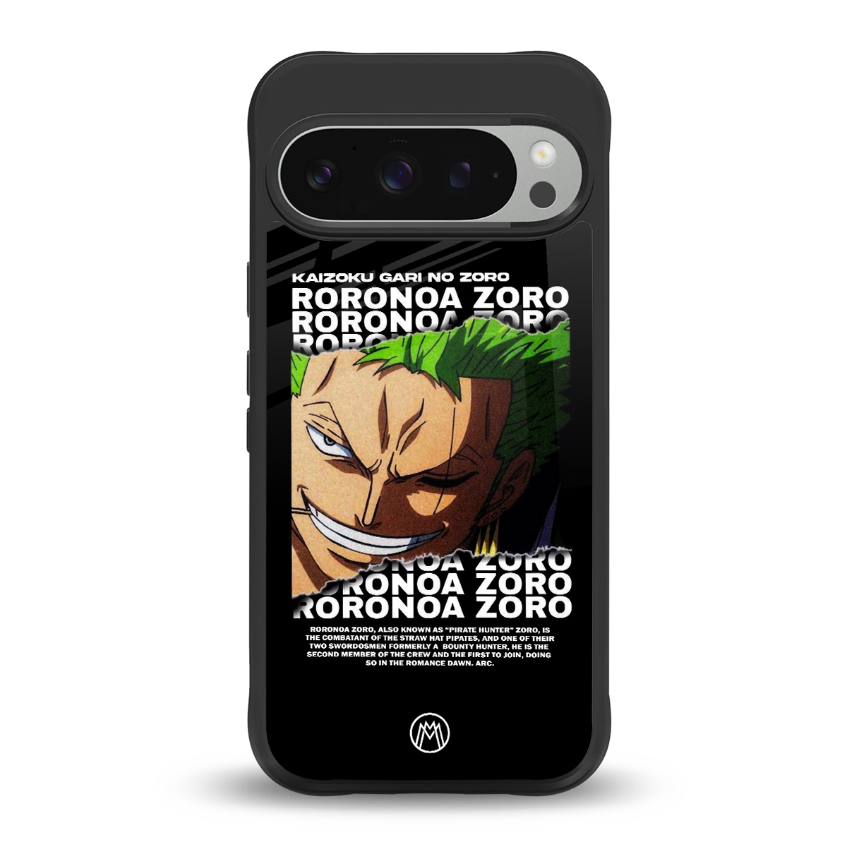 roronoa zoro anime back phone cover | glass case for google pixel 9 pro xl