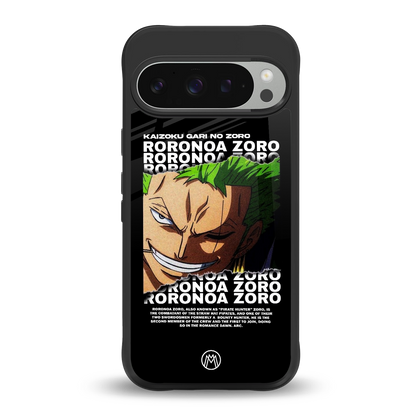 roronoa zoro anime back phone cover | glass case for google pixel 9 pro xl