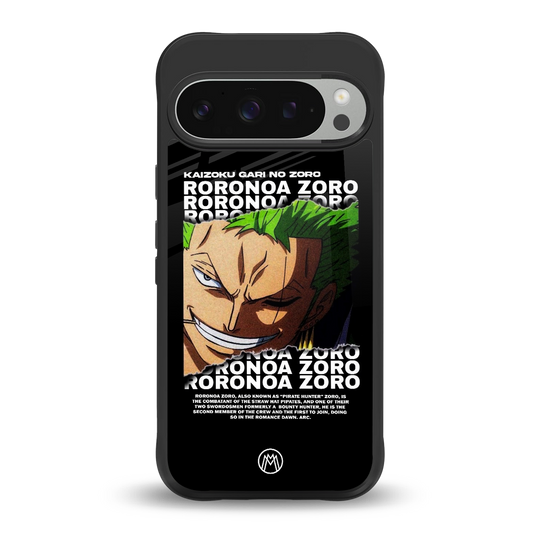 roronoa zoro anime back phone cover | glass case for google pixel 9 pro xl