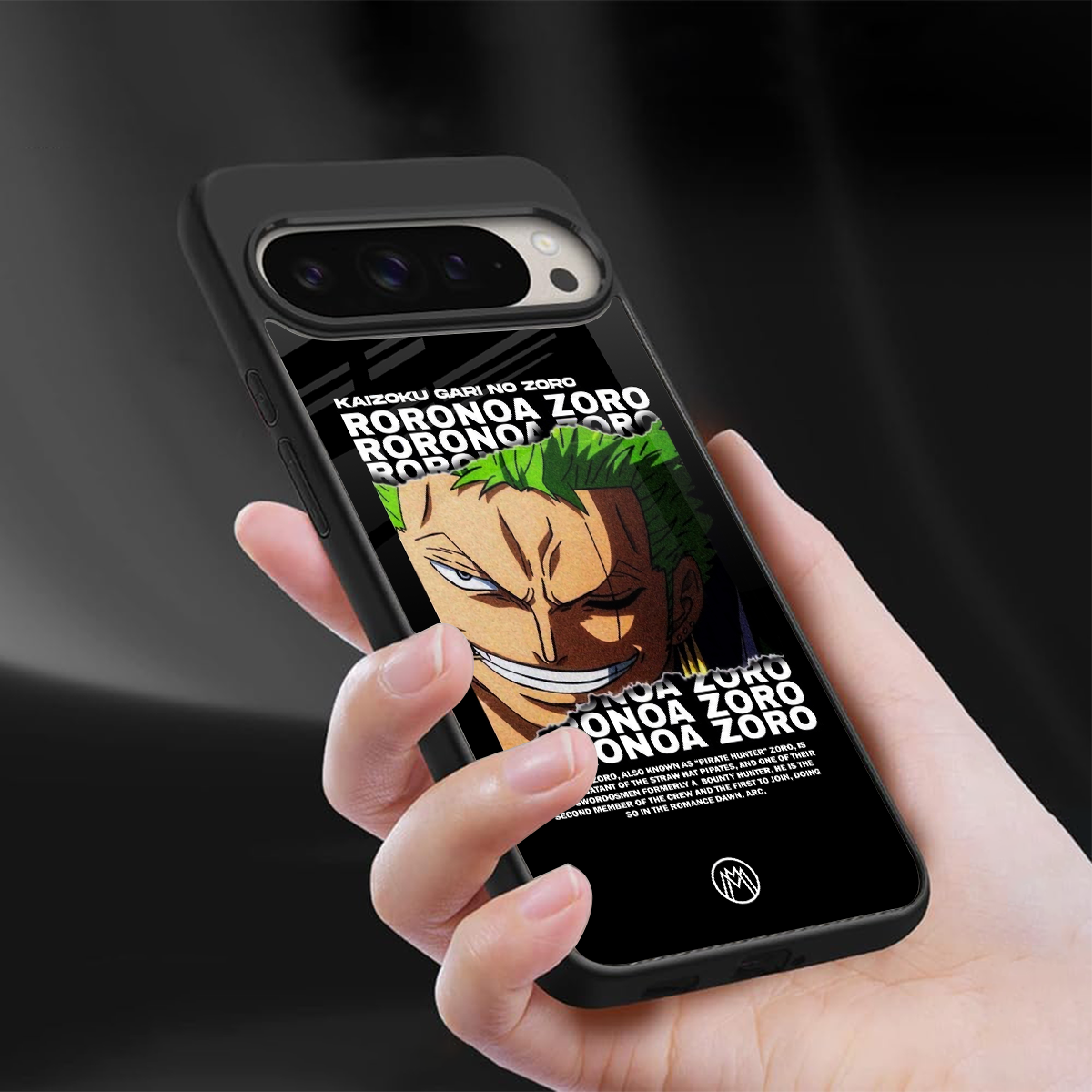 roronoa zoro anime back phone cover | glass case for google pixel 9 pro xl