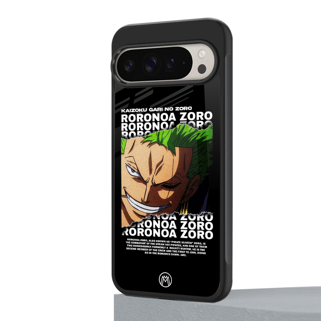 roronoa zoro anime back phone cover | glass case for google pixel 9 pro