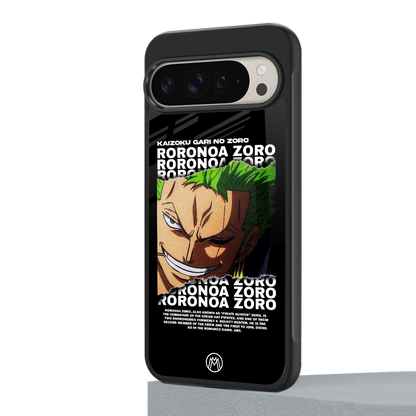 roronoa zoro anime back phone cover | glass case for google pixel 9 pro xl