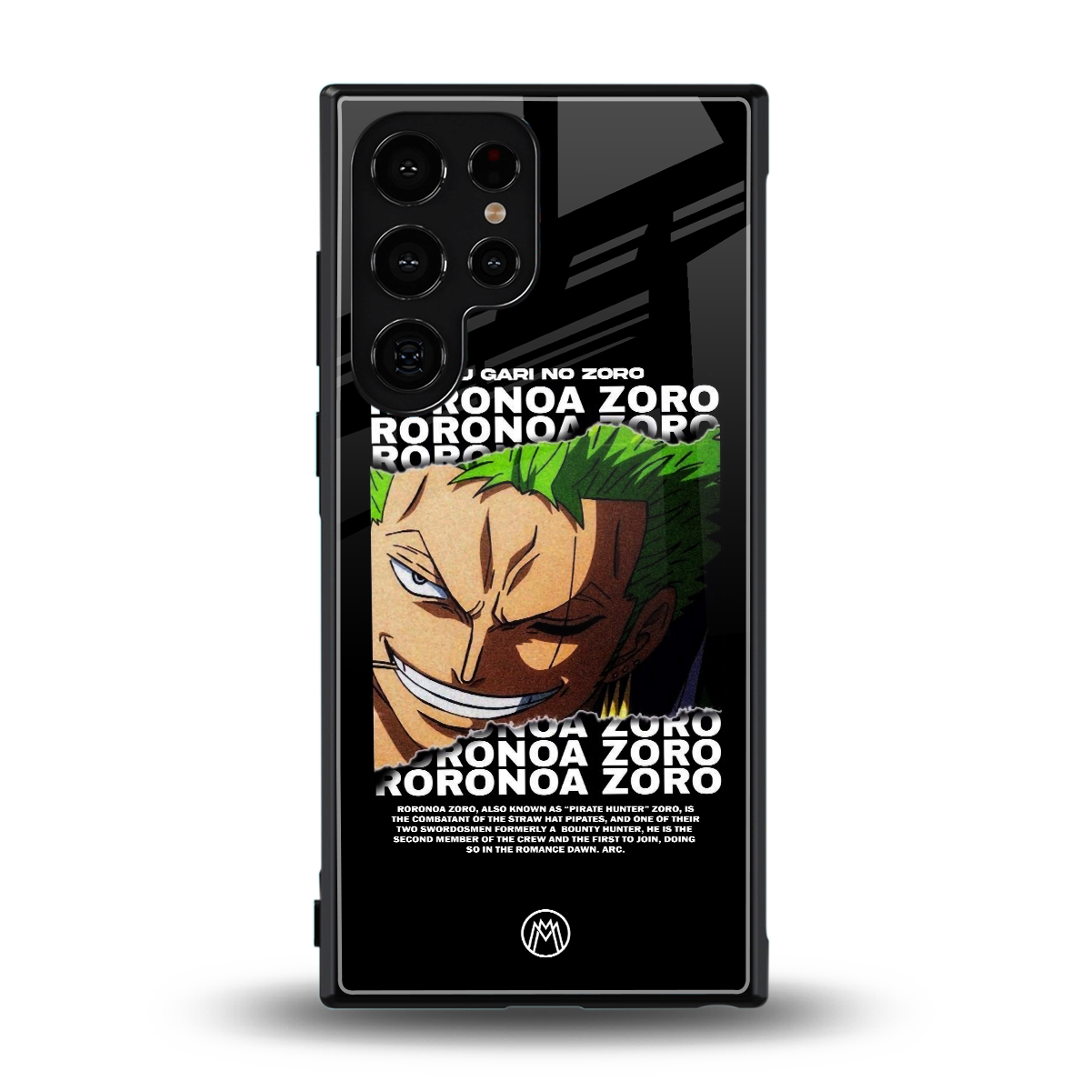 roronoa zoro anime back phone cover | glass case for samsung galaxy s23 ultra