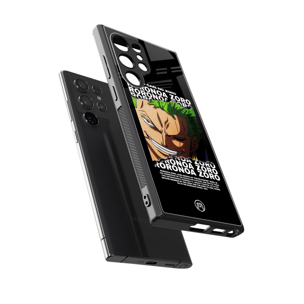 roronoa zoro anime back phone cover | glass case for samsung galaxy s23 ultra