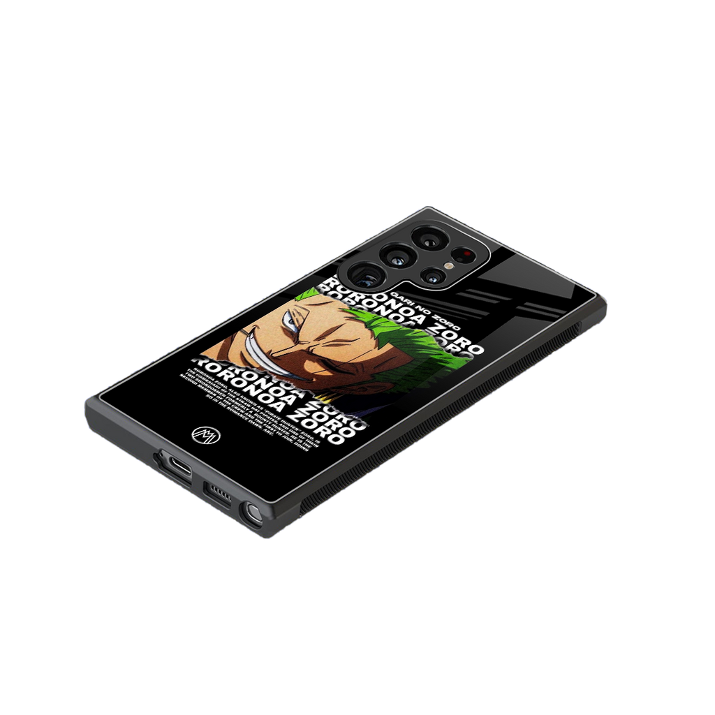 roronoa zoro anime back phone cover | glass case for samsung galaxy s23 ultra