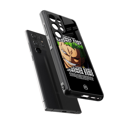 roronoa zoro anime back phone cover | glass case for samsung galaxy s25 ultra