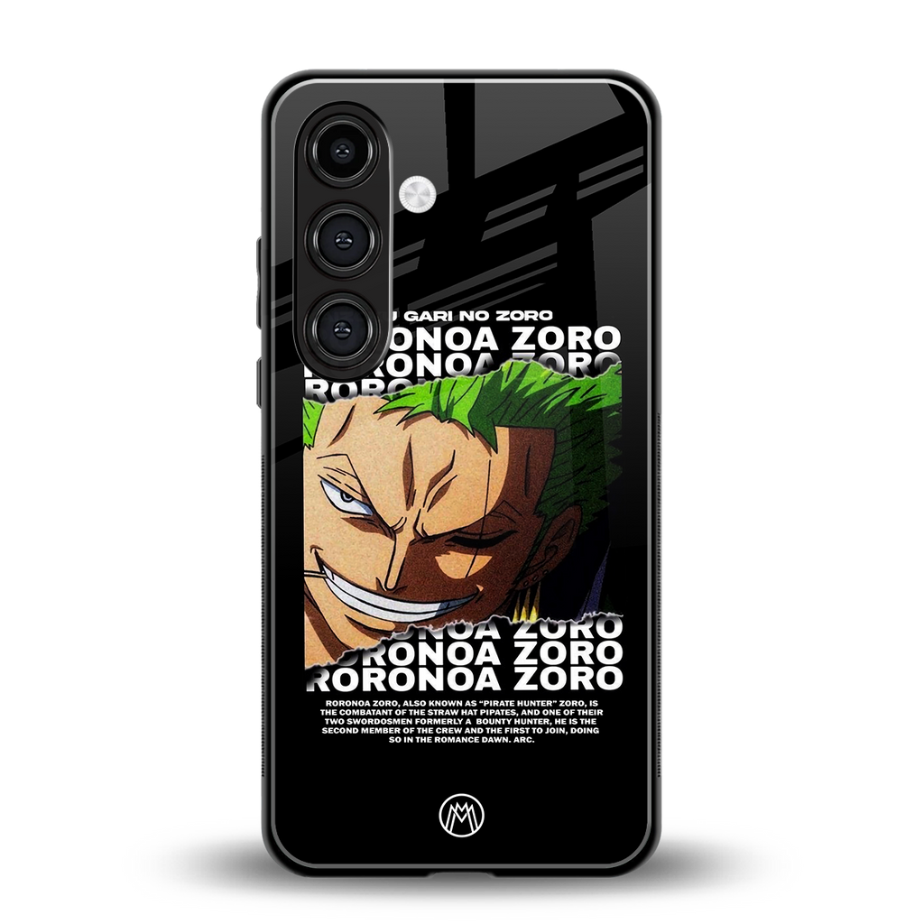 roronoa zoro anime back phone cover | glass case for samsung galaxy s25