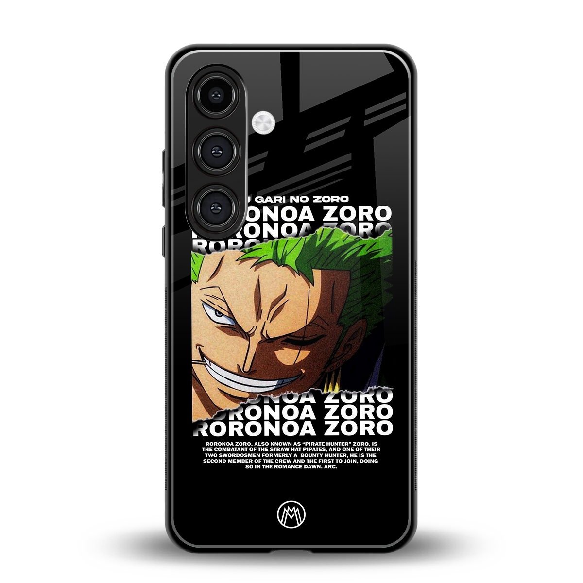 roronoa zoro anime back phone cover | glass case for samsung galaxy s24 fe