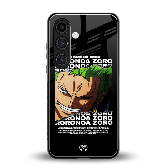 roronoa zoro anime back phone cover | glass case for samsung galaxy s24 fe