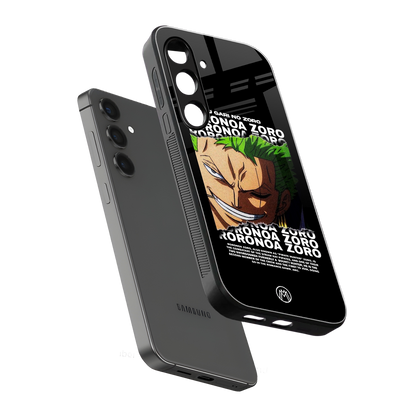 roronoa zoro anime back phone cover | glass case for samsung galaxy s24 fe