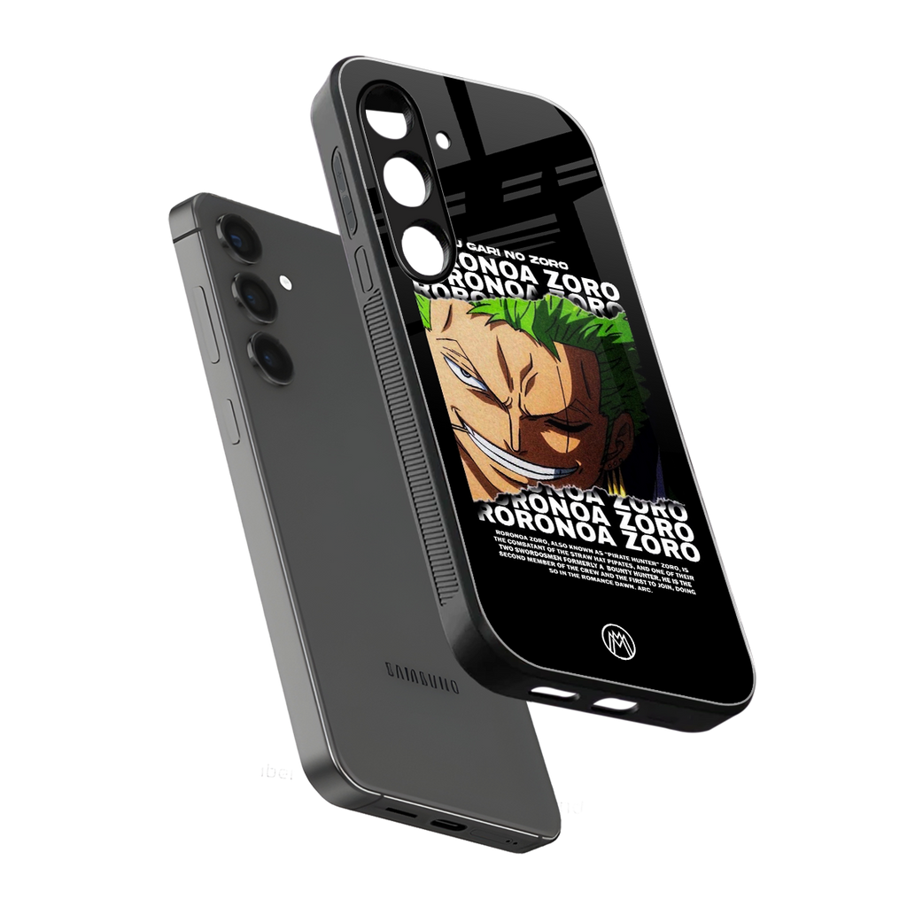 roronoa zoro anime back phone cover | glass case for samsung galaxy s24 plus