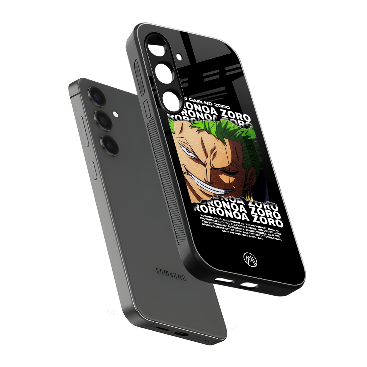 roronoa zoro anime back phone cover | glass case for samsung galaxy s24 plus
