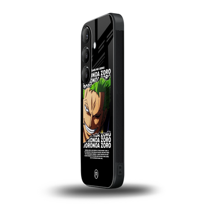roronoa zoro anime back phone cover | glass case for samsung galaxy s24 fe