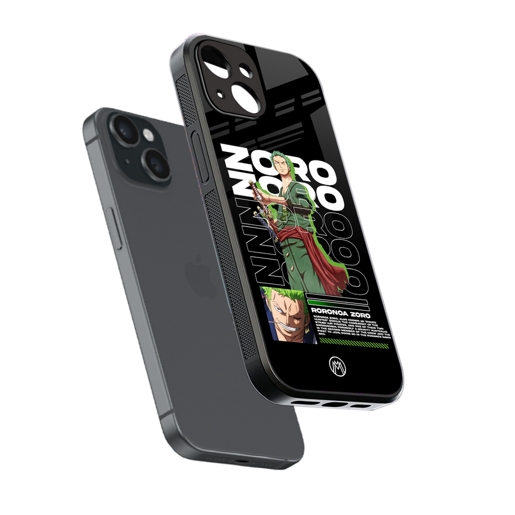 roronoa zoro back phone cover | glass case for iphone 13 mini