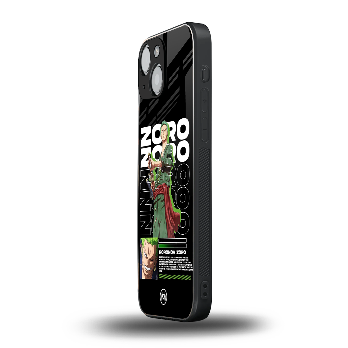 roronoa zoro back phone cover | glass case for iphone 13 mini