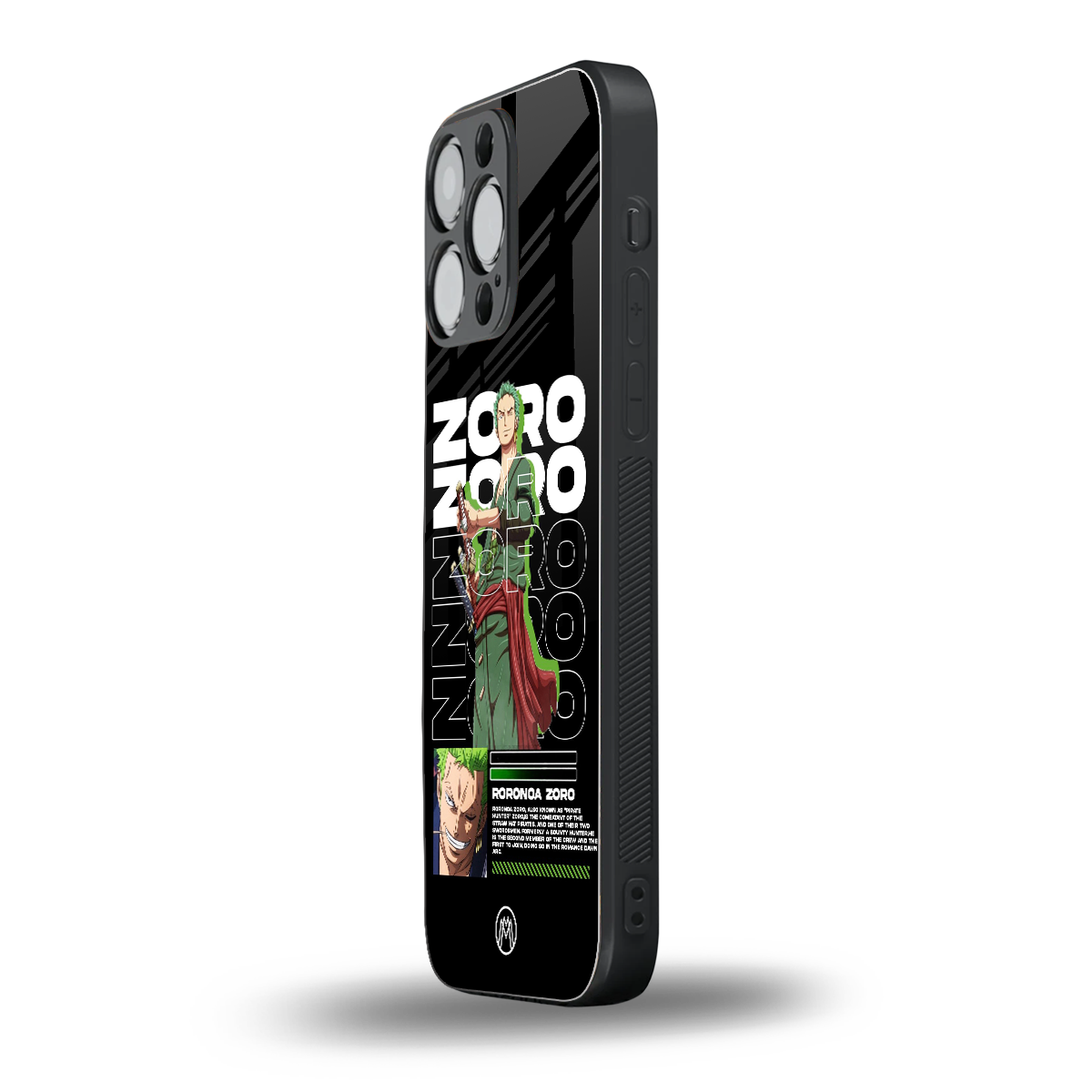 roronoa zoro back phone cover | glass case for iphone 13 pro max