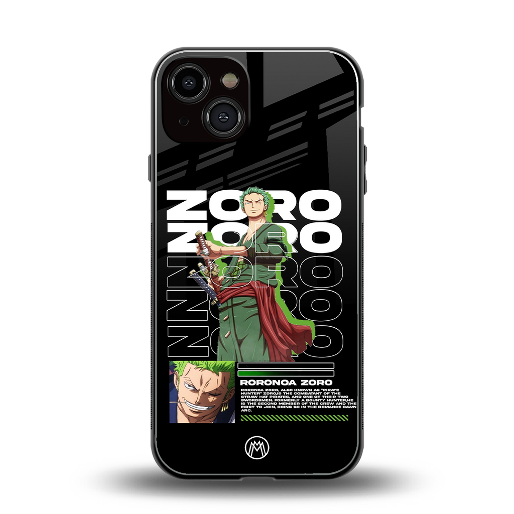 roronoa zoro back phone cover | glass case for iphone 13