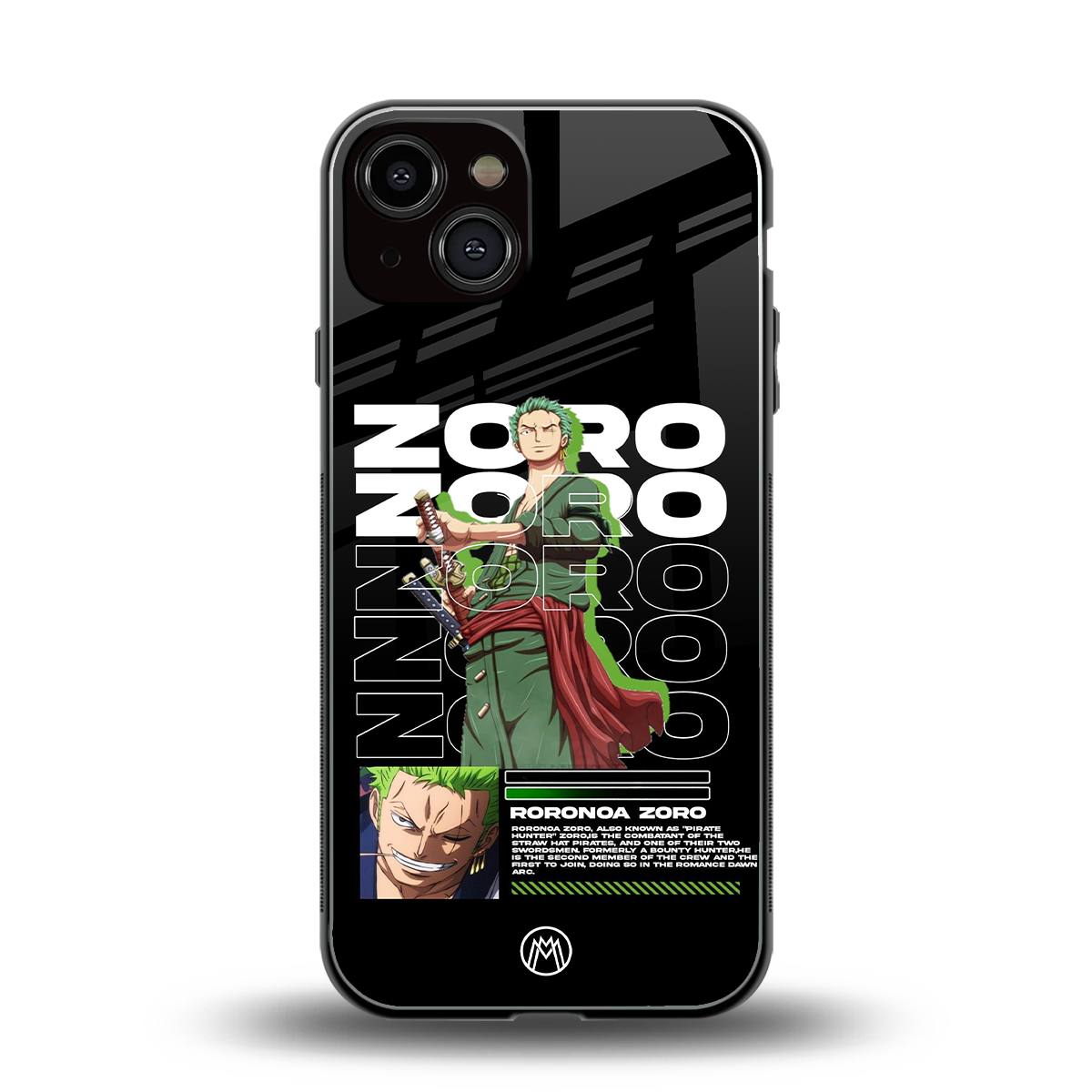 roronoa zoro back phone cover | glass case for iphone 13