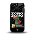 roronoa zoro back phone cover | glass case for iphone 14 pro