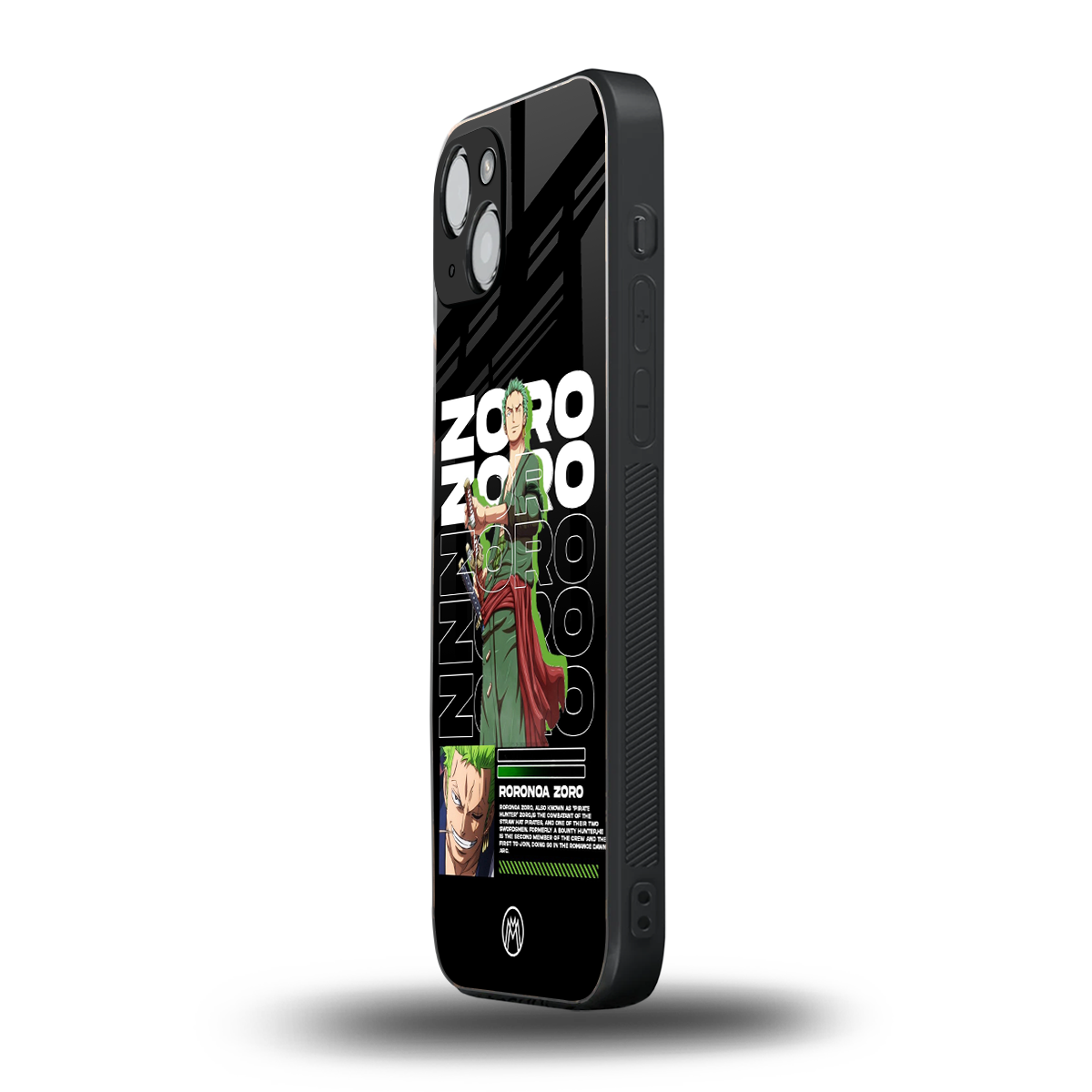 roronoa zoro back phone cover | glass case for iphone 15