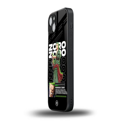 roronoa zoro back phone cover | glass case for iphone 14