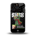 roronoa zoro back phone cover | glass case for iphone 16 pro