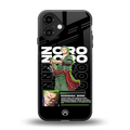 roronoa zoro back phone cover | glass case for iphone 16