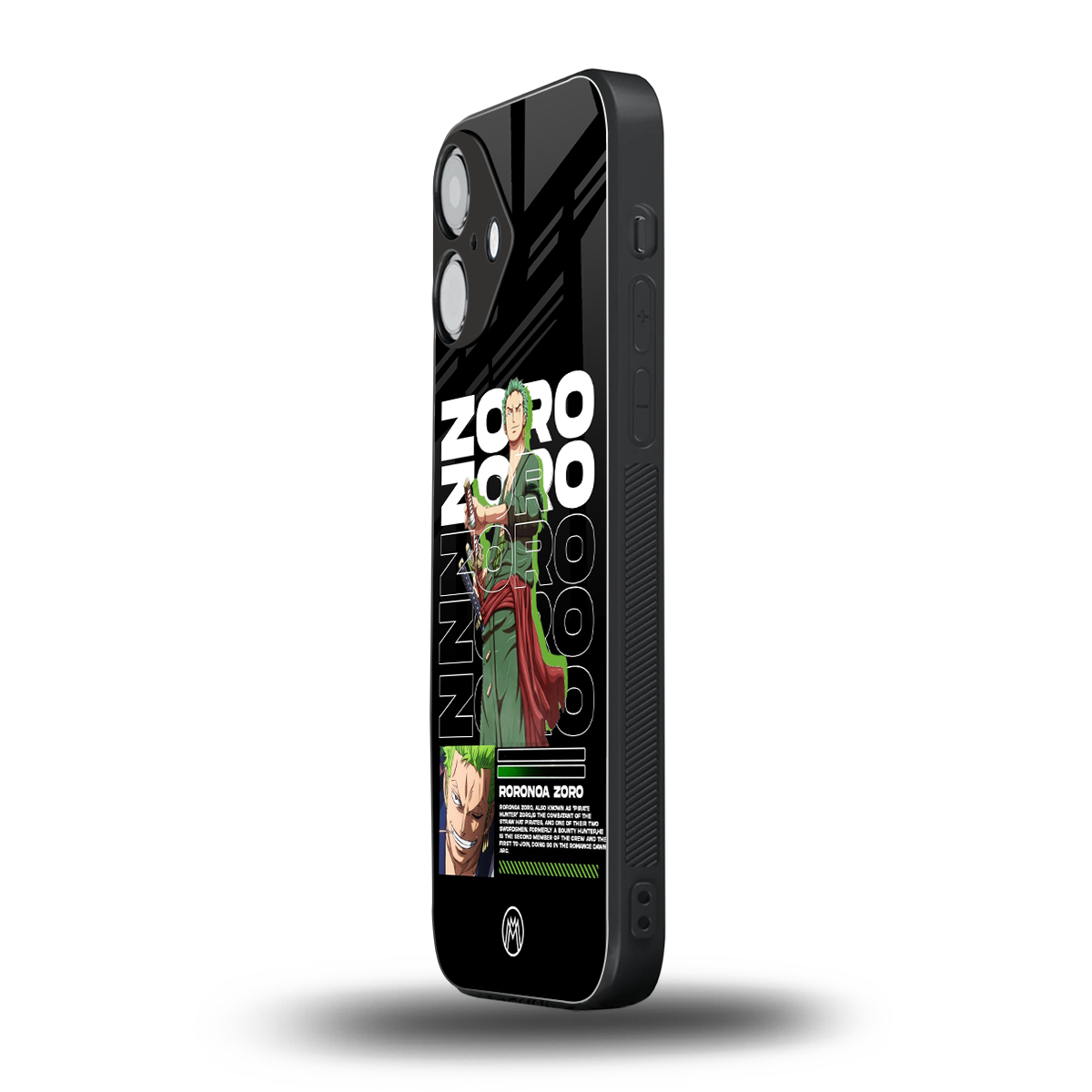 roronoa zoro back phone cover | glass case for iphone 16