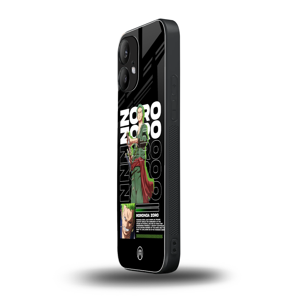 roronoa zoro back phone cover | glass case for nothing phone 2