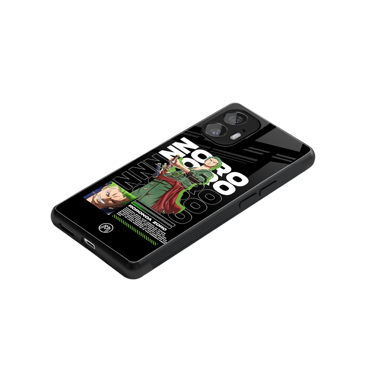 roronoa zoro back phone cover | glass case for nothing phone 2