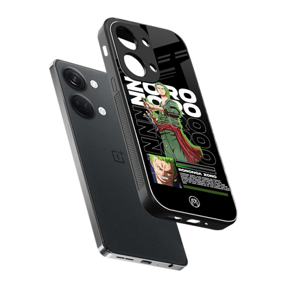 roronoa zoro back phone cover | glass case for oneplus nord 3