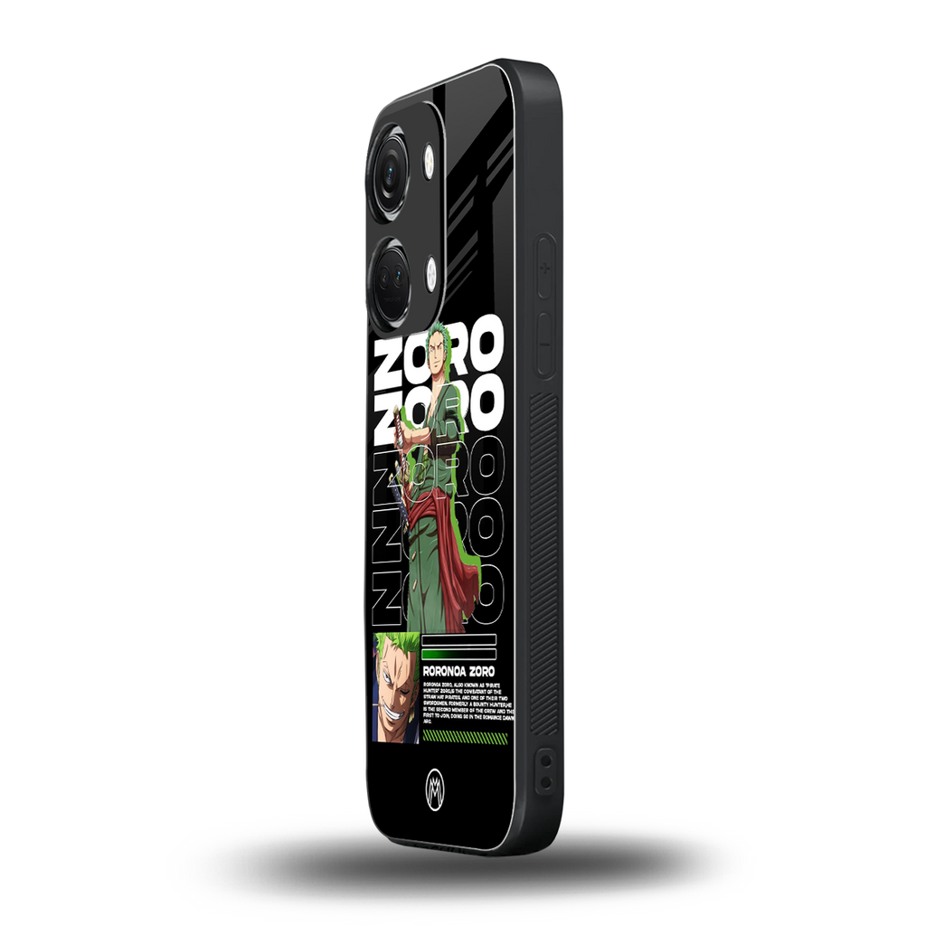 roronoa zoro back phone cover | glass case for oneplus nord 3
