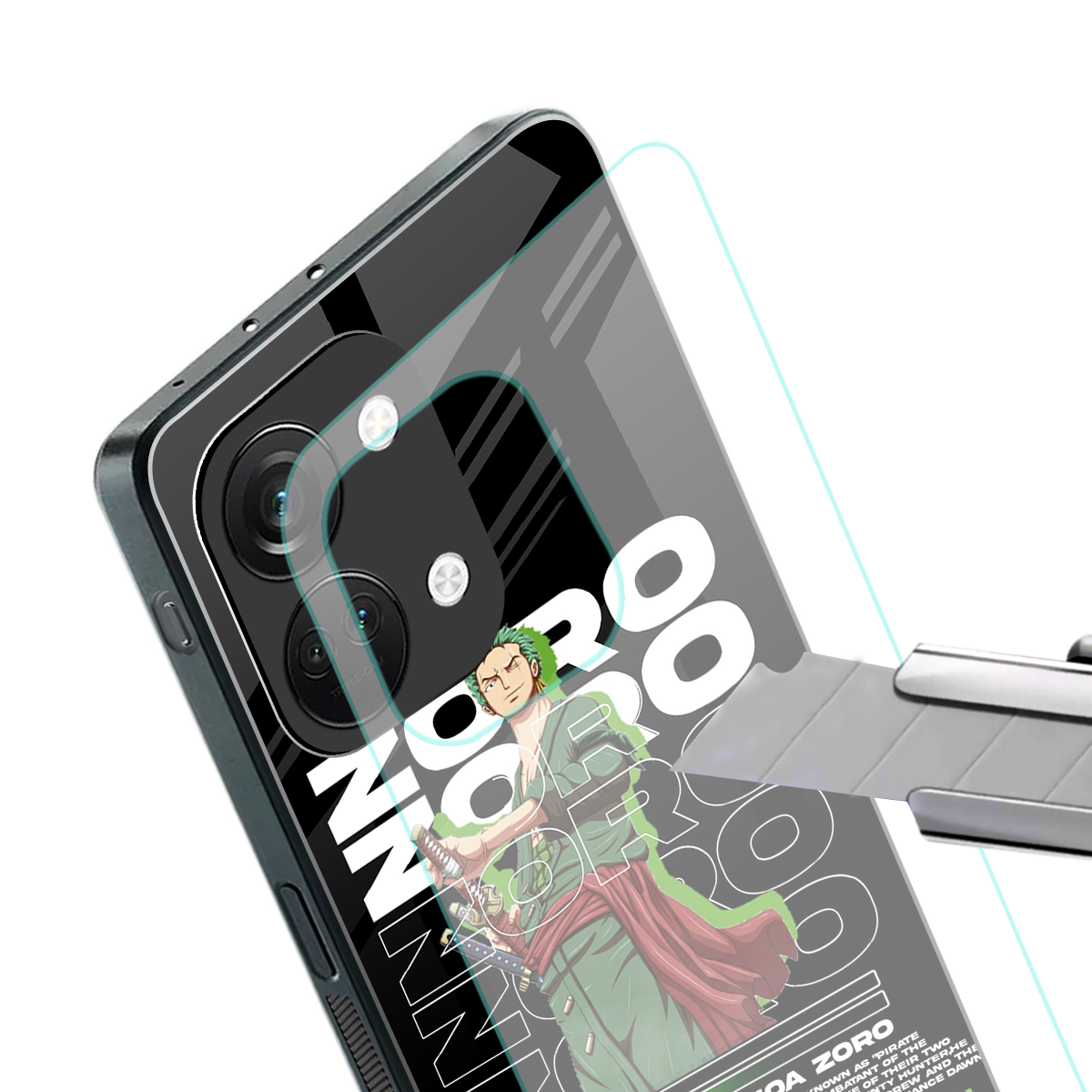 roronoa zoro back phone cover | glass case for oneplus nord 3