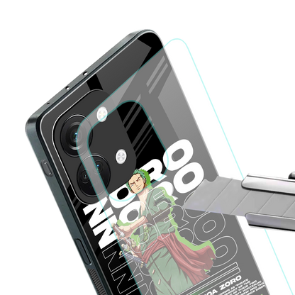roronoa zoro back phone cover | glass case for oneplus nord 3