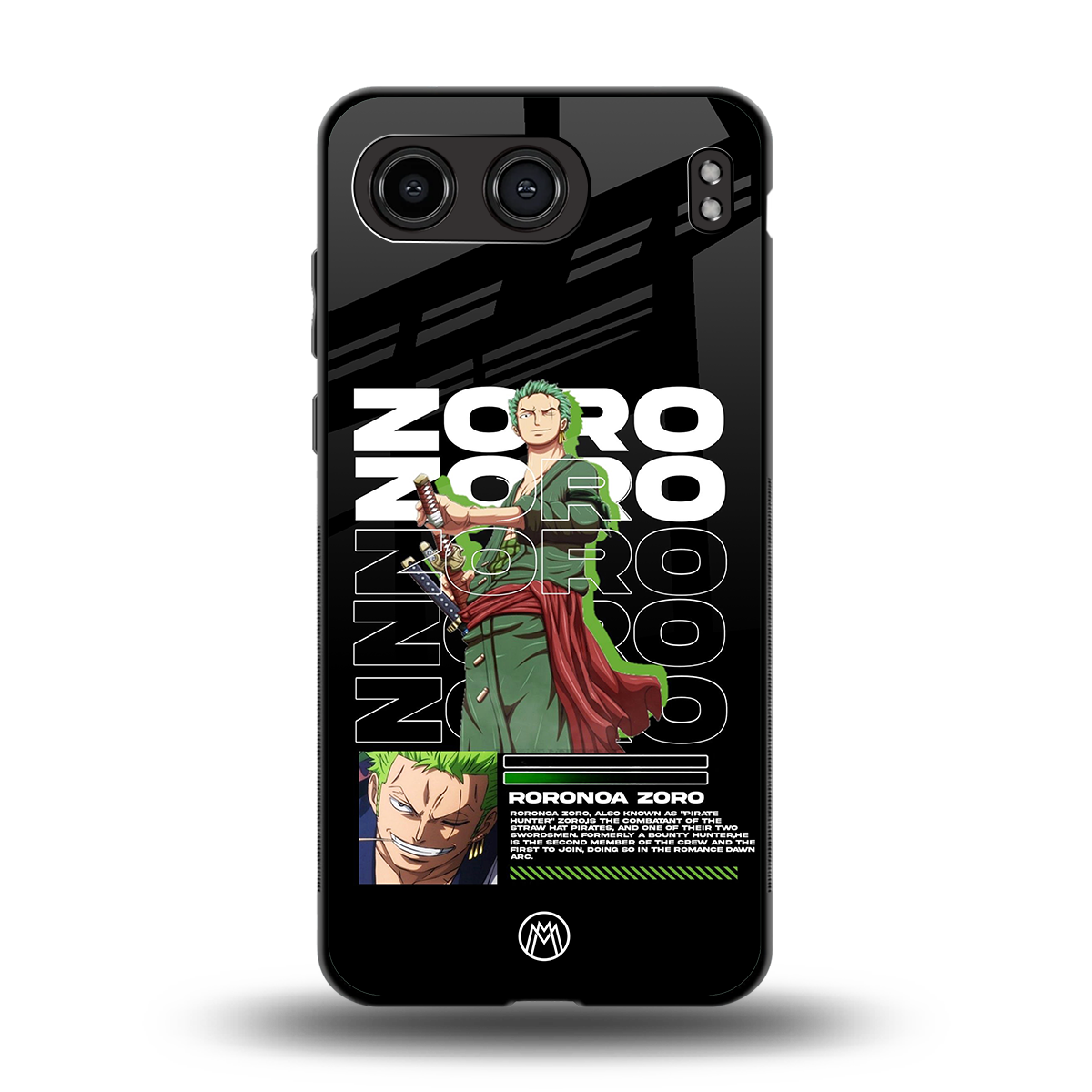 roronoa zoro back phone cover | glass case for oneplus nord 4