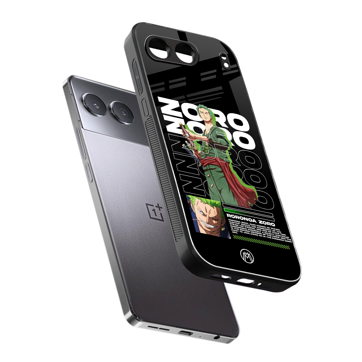 roronoa zoro back phone cover | glass case for oneplus nord 4