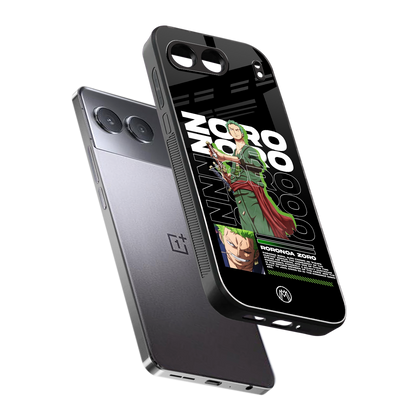roronoa zoro back phone cover | glass case for oneplus nord 4