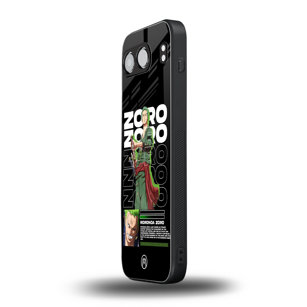 roronoa zoro back phone cover | glass case for oneplus nord 4