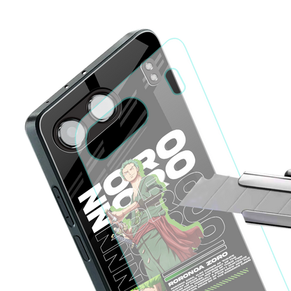 roronoa zoro back phone cover | glass case for oneplus nord 4