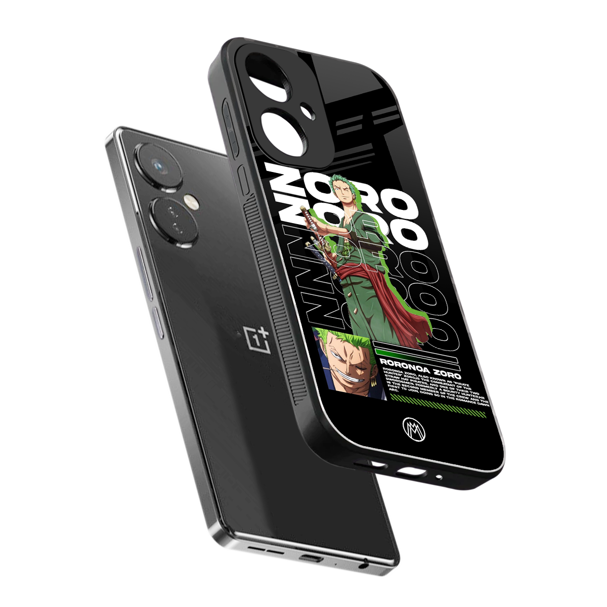 roronoa zoro back phone cover | glass case for oneplus nord ce 3